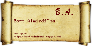 Bort Almiréna névjegykártya